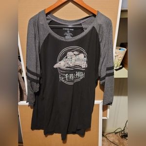 Torrid studio Ghibli spirited away 3/4 sleeve shirt